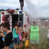 Horticulture Club student (Jacqueline) gets a cool down