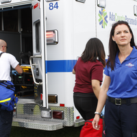 Mock DWI drill with Life Flight Network and CWI at Kuna High School.