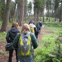 Students hiking