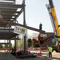 Construction workers working.