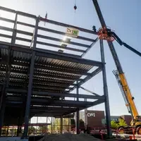 Workers working at a construction site.