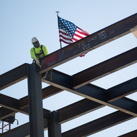 Workers working at a construction site.