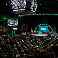 Image from the CWI 2024 Commencement Ceremony at ExtraMile Arena in Boise, Idaho.
