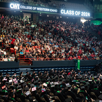 Image from the CWI 2024 Commencement Ceremony at ExtraMile Arena in Boise, Idaho.