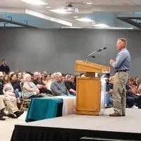 Photos from a graduation ceremony for Law Enforcement officers. 