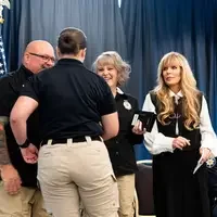 Photos from a graduation ceremony for Law Enforcement officers. 