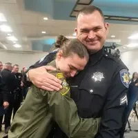 Photos from a graduation ceremony for Law Enforcement officers. 