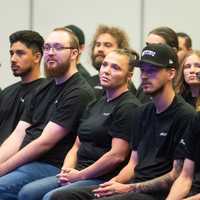 An apprenticeship graduation and signing event