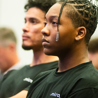 An apprenticeship graduation and signing event