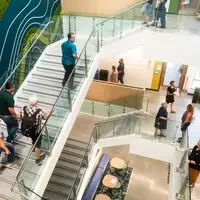 Faculty and staff from a college attend and annual event.