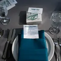 A place setting at a formal dinner.