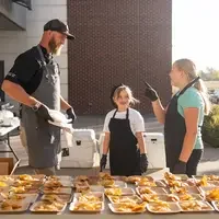 Photos from a college Farm to Fork Dinner