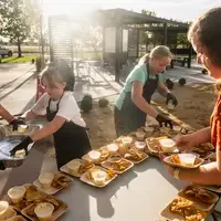 Photos from a college Farm to Fork Dinner