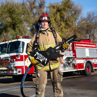 A student firefighter.