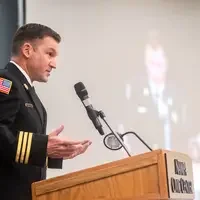 Students from the Fire Service Technology program graduate.