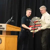 Students from the Fire Service Technology program graduate.