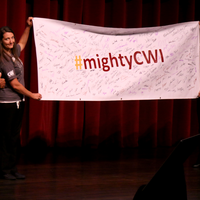 #mightyCWI banner with signatures