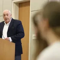 President Bert Glandon addressing 2019 Professional Nursing graduates during pinning ceremony