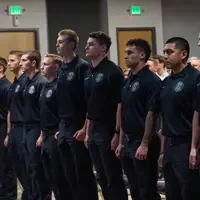 Students lining up