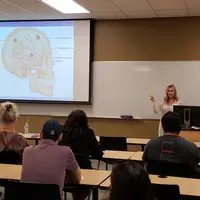 Mona Bourbonnais, Associate Professor in CWIs Surgical Technology program, presents at Business of Robotics Symposium