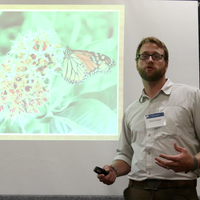 College of Western Idaho students Dave Draper  speak during a science symposium at Boise State University on Aug. 11.
