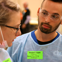 Dental Assistant students volunteering at the Amen Free Clinic at Expo Idaho.