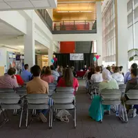 Students attending Medical Professionals Club panel discussion at Nampa Campus Academic Building