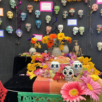 Día de los Muertos altar closeup