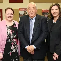 President Bert Glandon welcomed newly elected trustees Molly Lenty, right, and Annie Hightower on Tuesday Nov. 27.