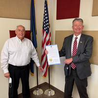 Dr. Bert Glandon and Idaho Governor Brad Little