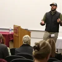 Students attending the Business of Art Symposium