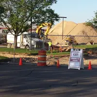 Canyon County Center parking lot closed with sign