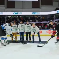 Puck drop at Idaho Steelheads game