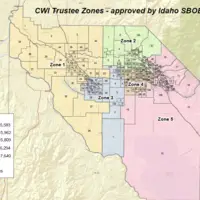 CWI Trustee Zones- approved by Idaho SBOE June 16, 2016.