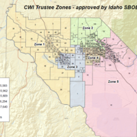 CWI Trustee Zones- approved by Idaho SBOE June 16, 2016.