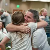 Students hugging