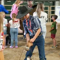 Kid learning to rope