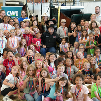Group of kids at youth rodeo