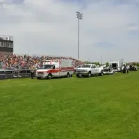 Advanced EMT demonstration at high school.