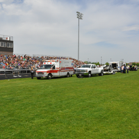 Advanced EMT demonstration at high school.