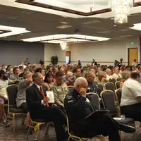 Family, friends, and supporters fill the Nampa Civic Center for the CWI Law Enforcement program's completion ceremony.