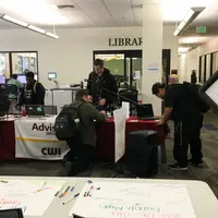 Students participating in Declare Your Major Week activities