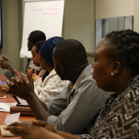Students sitting in class to become EVS Technicians