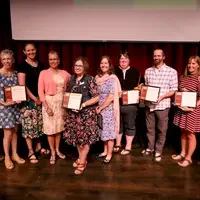 Faculty of the month winners were recognized during the State of the College Address on Aug. 16.
