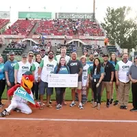 A $2,000 SCORE Big Scholarship was presented to Madigan Grigsby on the field during CWI Night at the Hawks