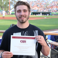 Zach Douglas, winner of a $1,000 SCORE Big Scholarship