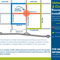 Idaho Center Cherry Roundabout Detour map