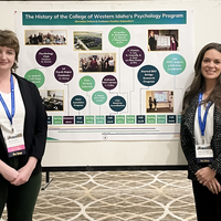 Mercades Nelson presenting the history of Psychology Program at CWI