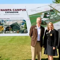 (Left to right) CWI Trustees Mark Dunham, Emily Walton, and Stanley Bastian.