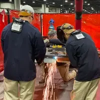Students welding